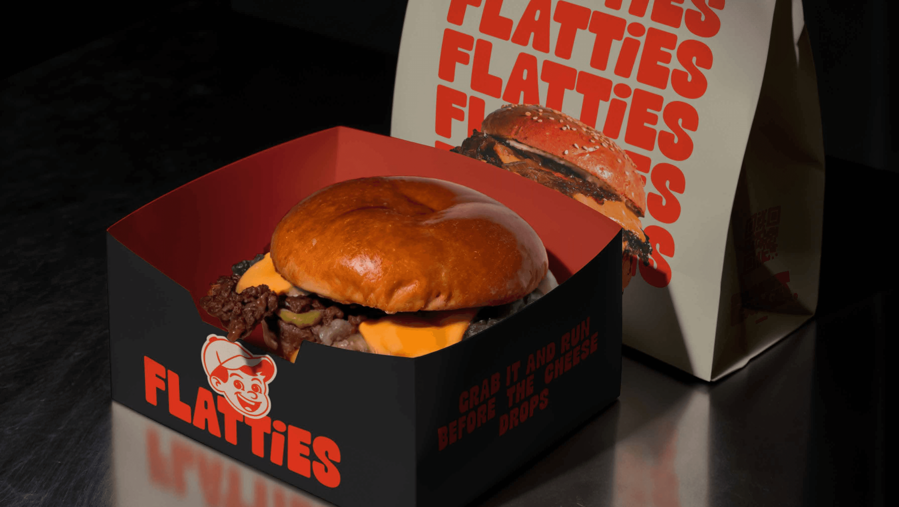 Flatties Smashed Burger in der Box